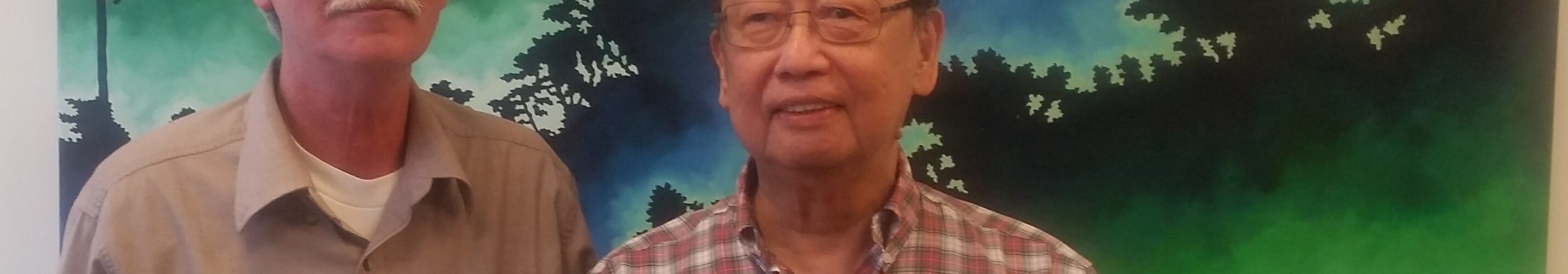 Jose Maria Sison, the founding Chairman of the Communist Party of the Philippines with FRSO Political Secretary Mick Kelly.
